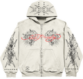 Blusa de Moletom com Zíper Off White Ed Hardy x Matuê II