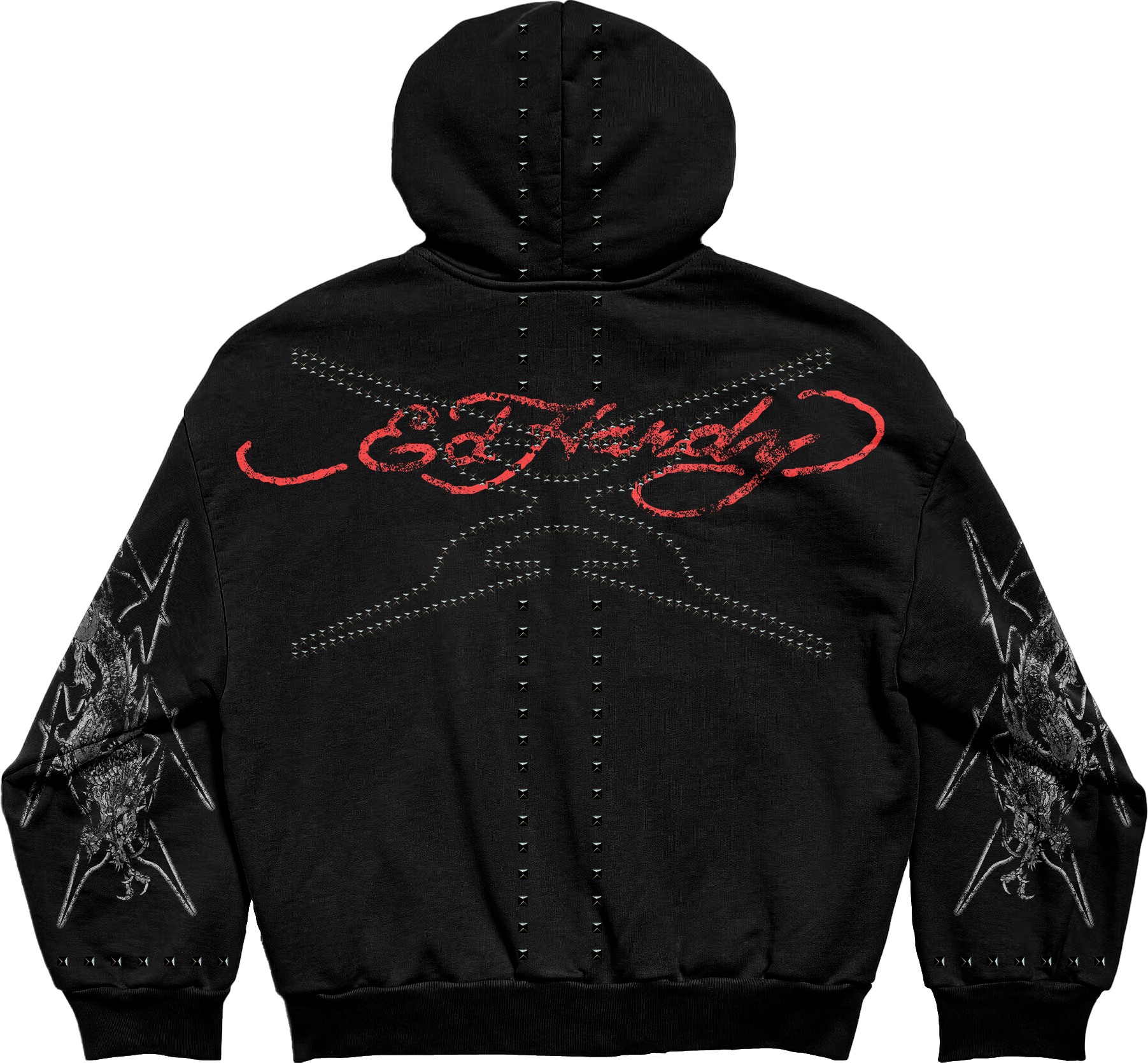 Blusa de Moletom com Zíper Preto Ed Hardy x Matuê II