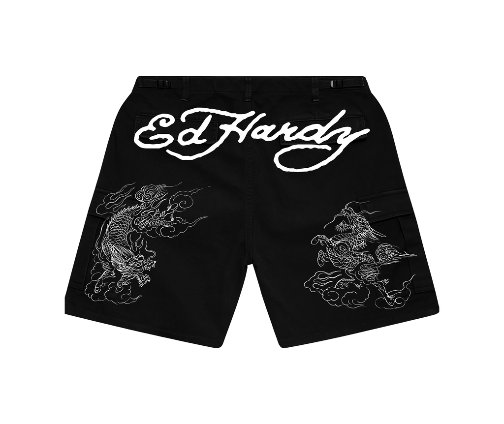 Bermuda Preta "Dragon" Ed Hardy x Matuê