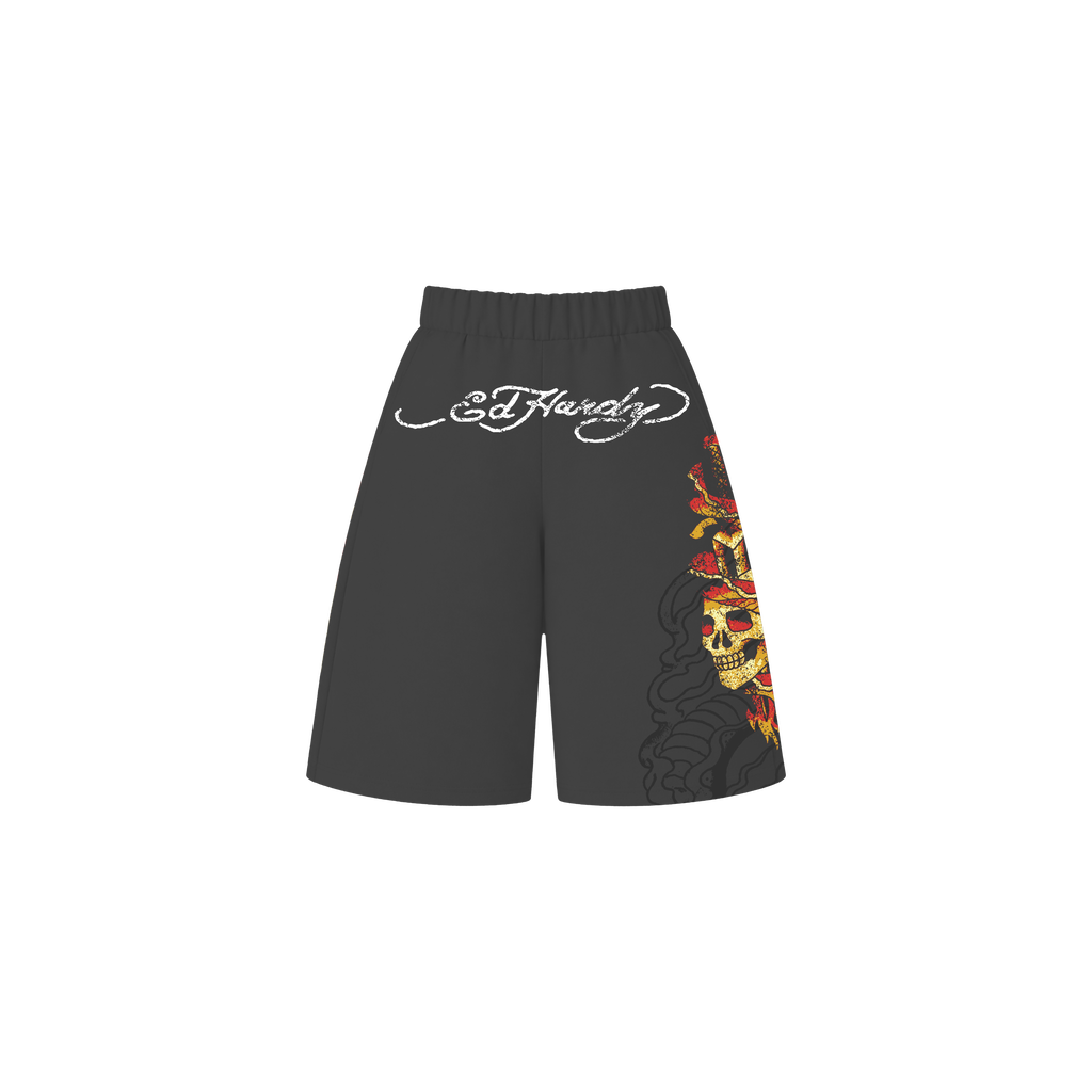 Bermuda de Moletom "Wild Love" Chumbo