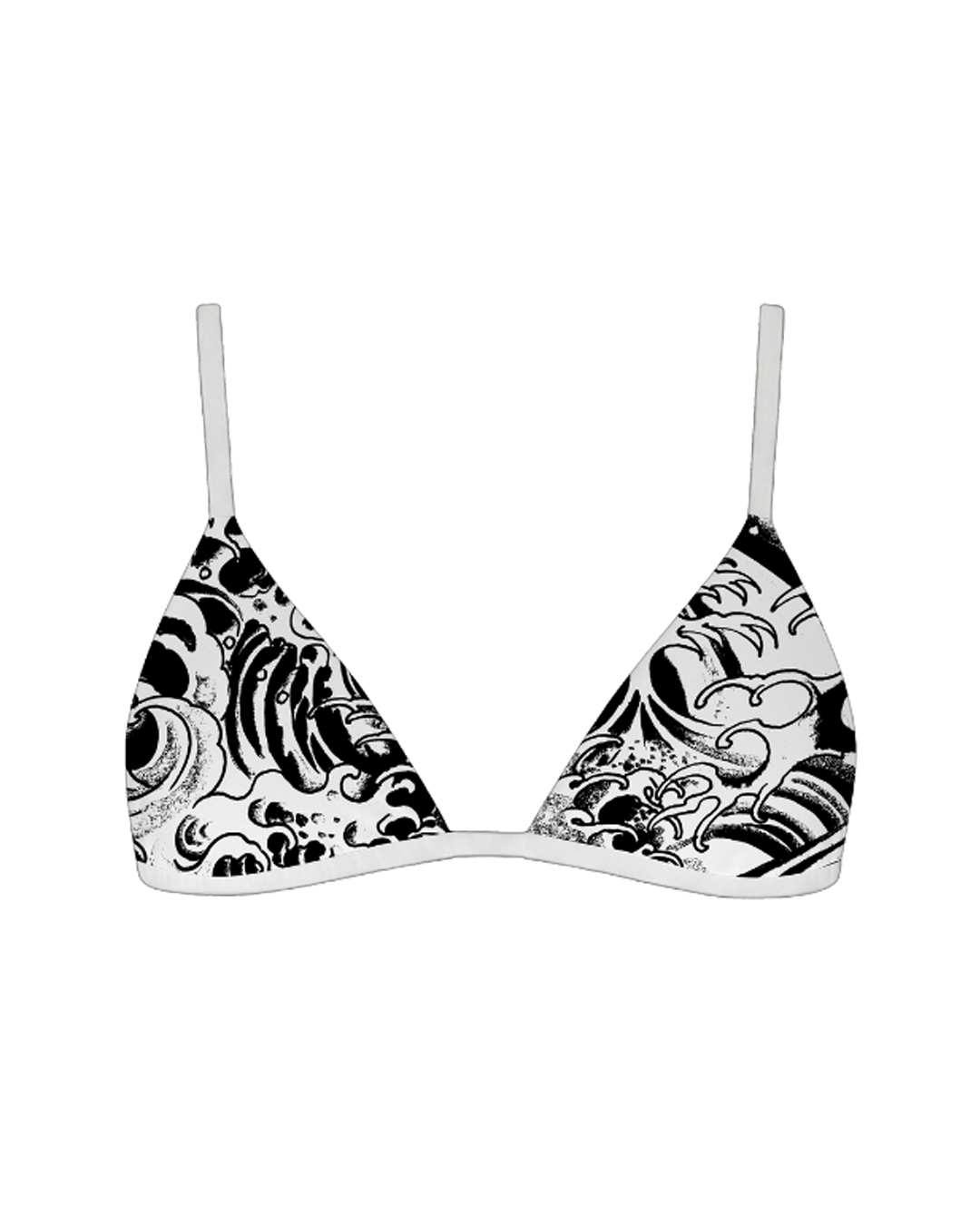 Top Biquíni Dupla Face Branco "Love Kills"