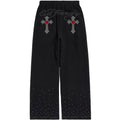 Calça Moletom Preta "Cruz" Ed Hardy x Matuê