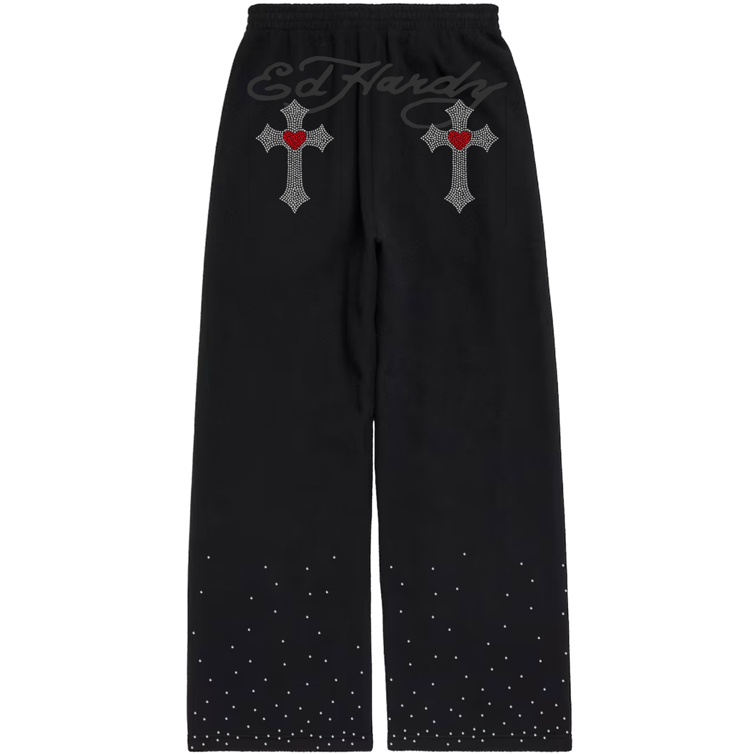 Calça Moletom Preta "Cruz" Ed Hardy x Matuê