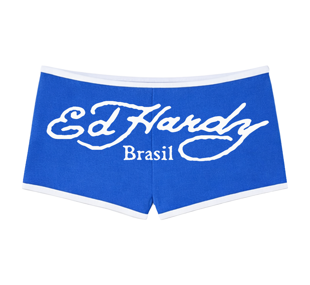 Mini Short "Born in Brasil" Azul