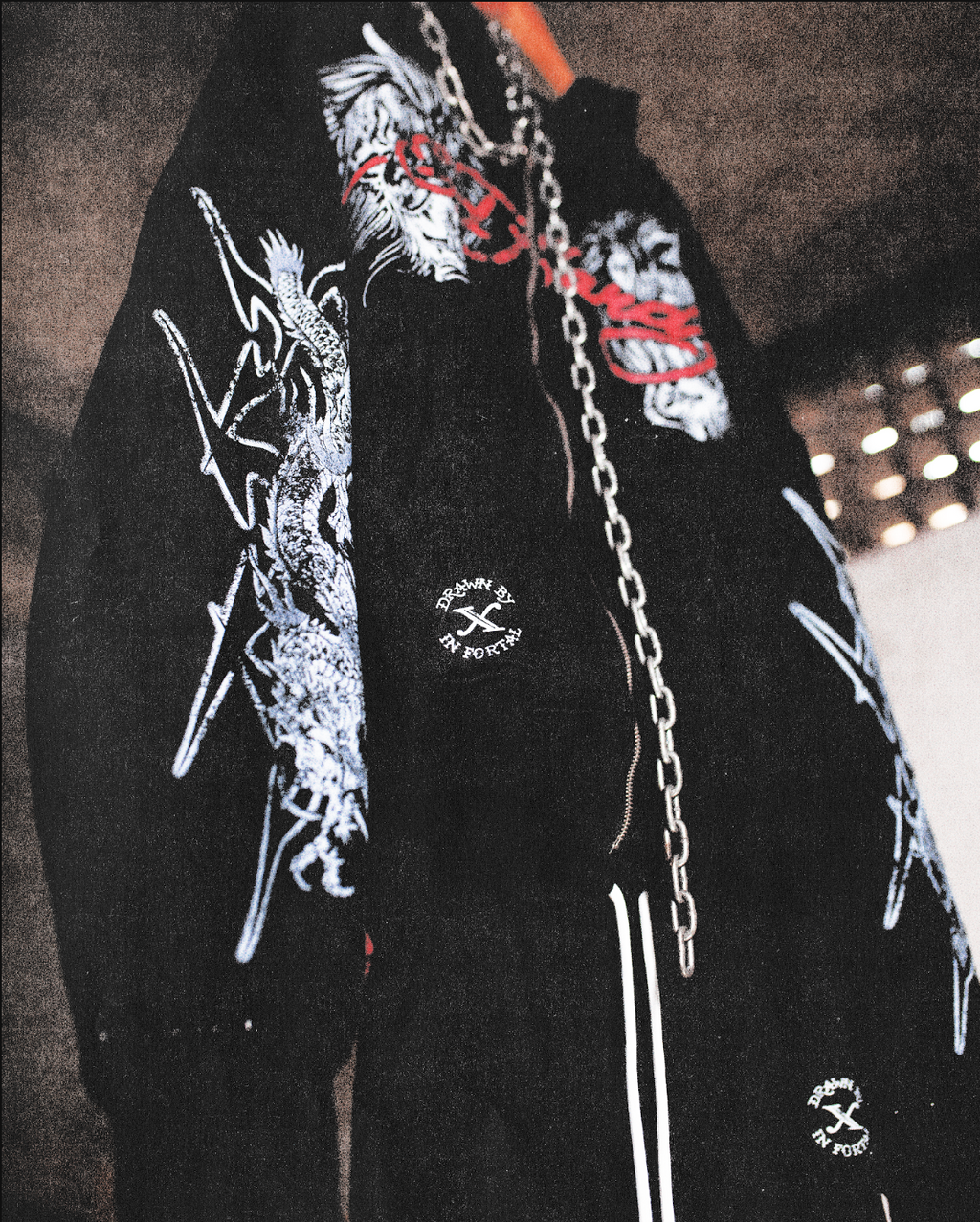 Blusa de Moletom com Zíper Preto Ed Hardy x Matuê II