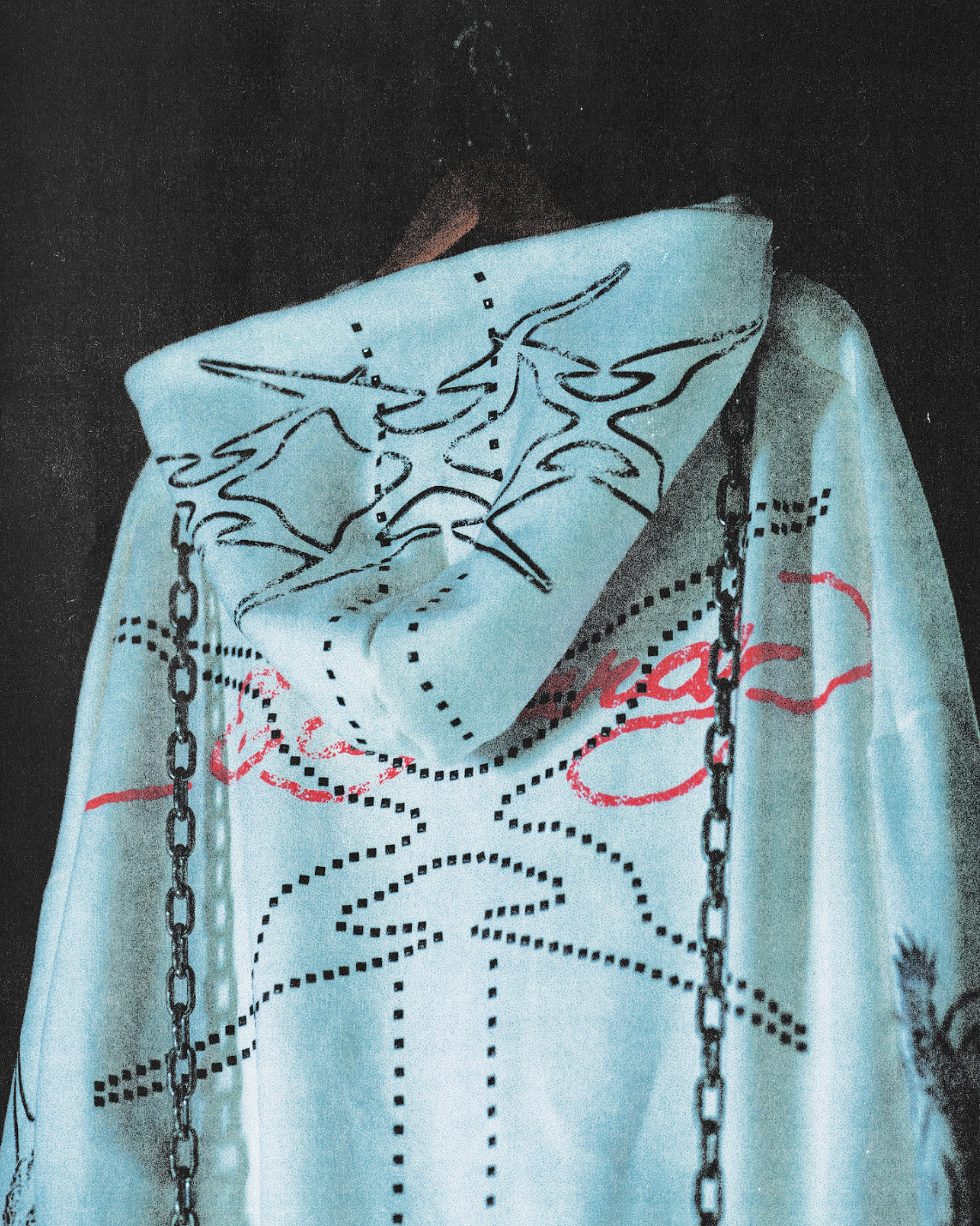 Blusa de Moletom com Zíper Off White Ed Hardy x Matuê II