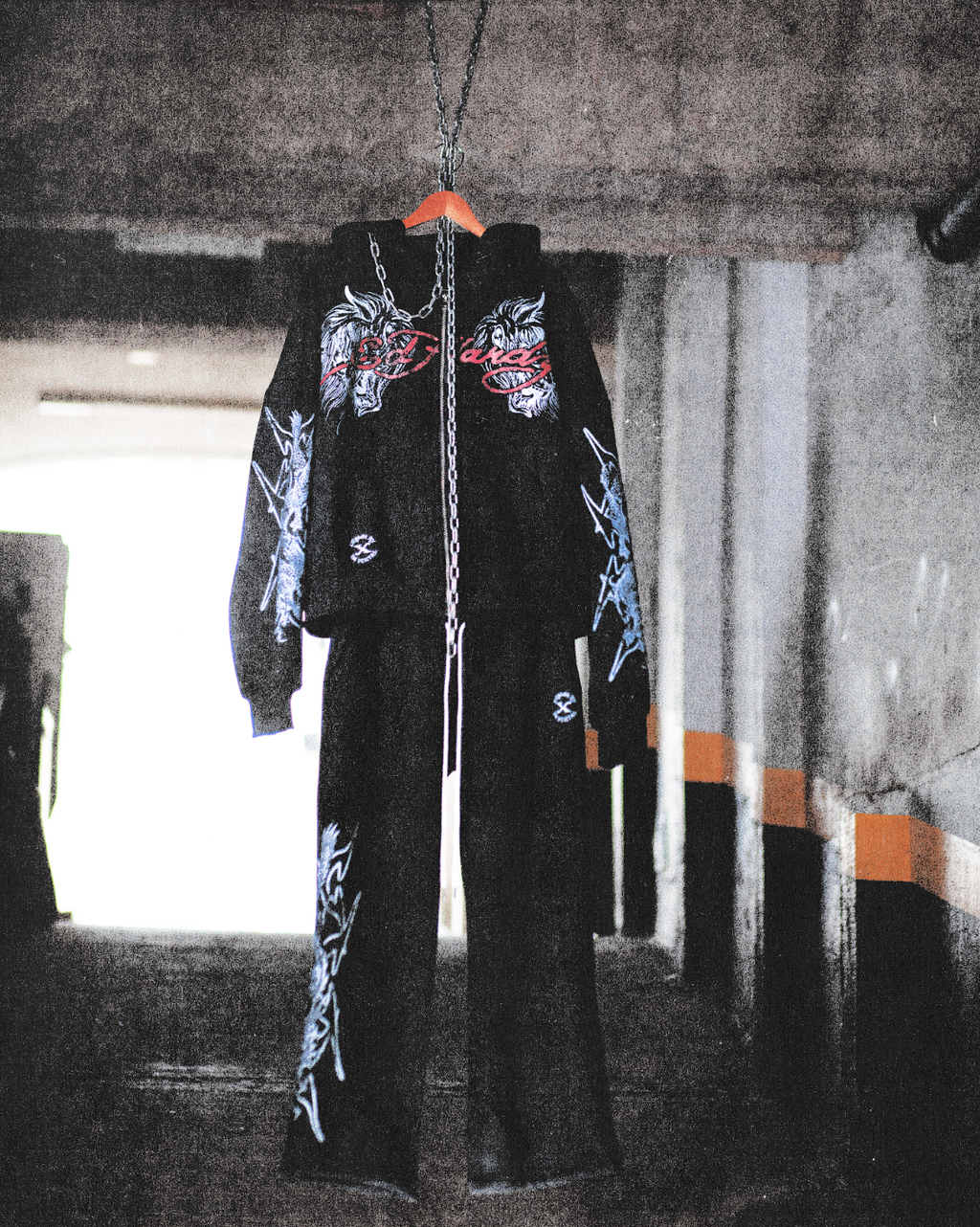 Calça de Moletom Preta Ed Hardy x Matuê II