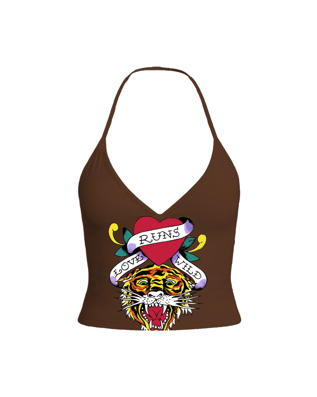 Blusa frente única Marrom "Wild Love"
