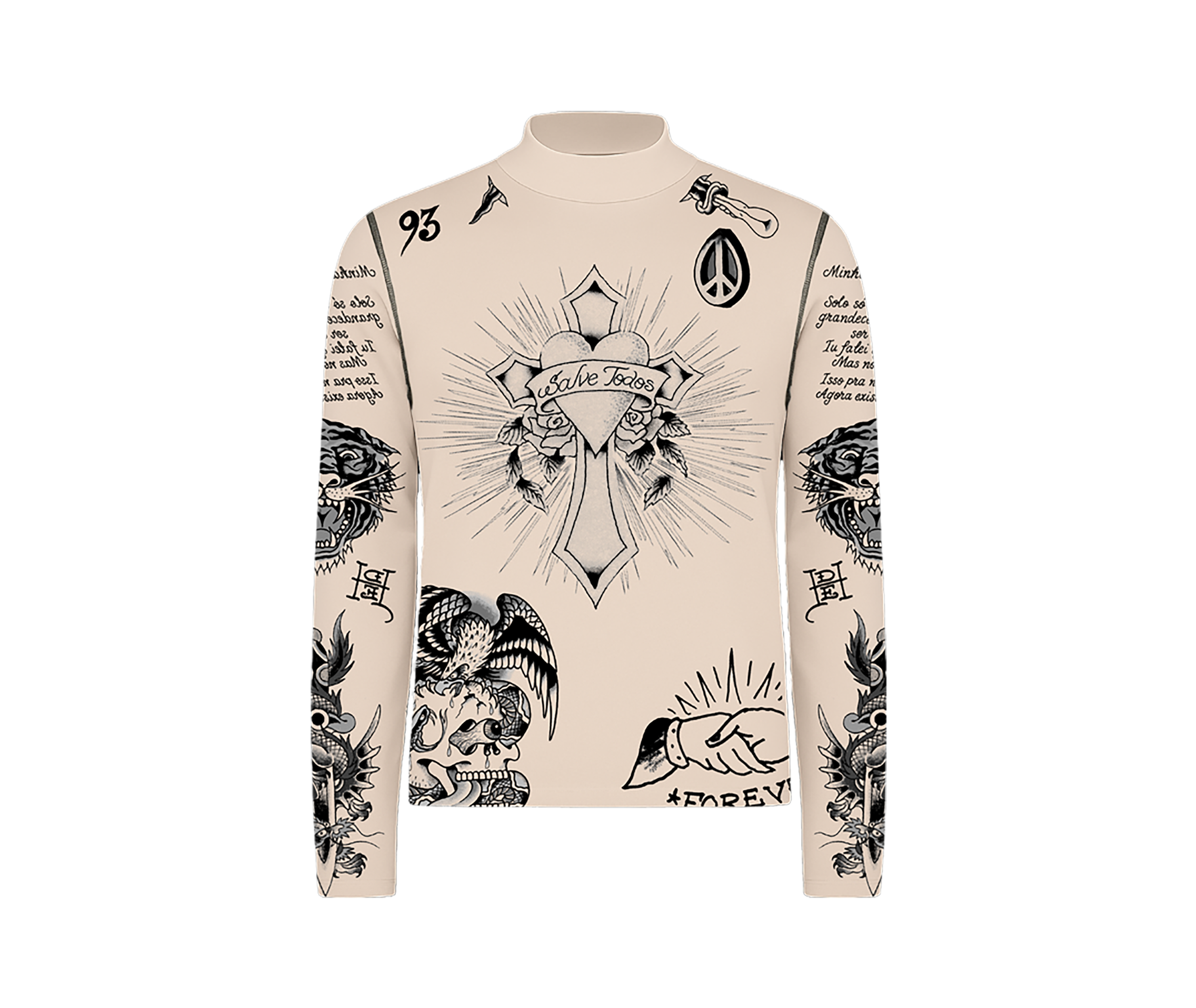 Tule Masculino Bege "Tattooed Skin" Ed Hardy x Matuê