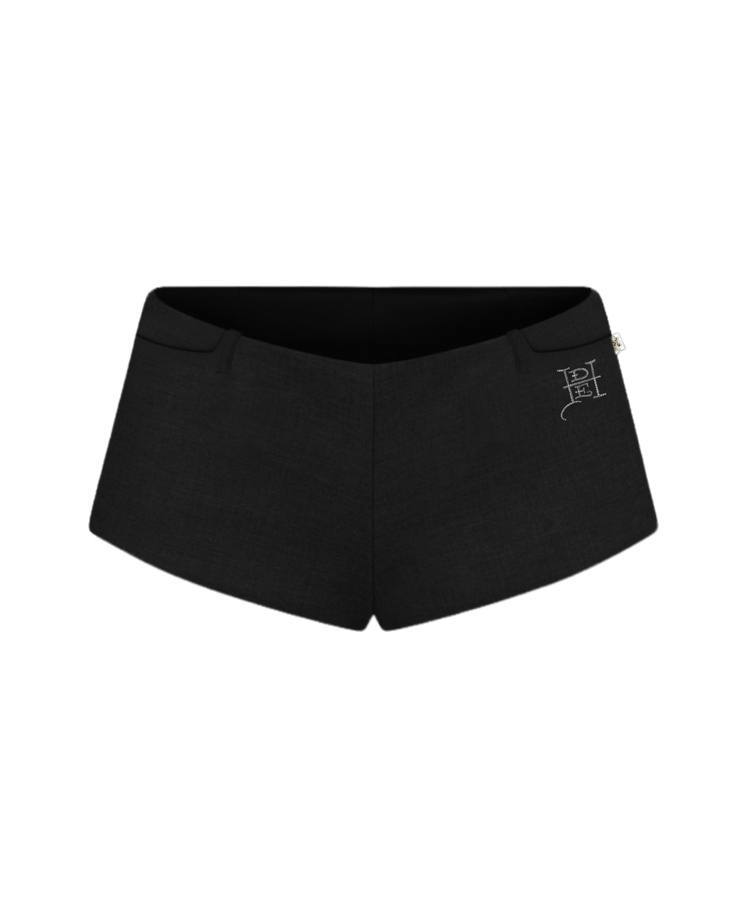 Mini Shorts Preto Alfaiataria "Couture"