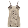 Vestido Tule Santa Maria Tattoo Dress - Bege/Preto