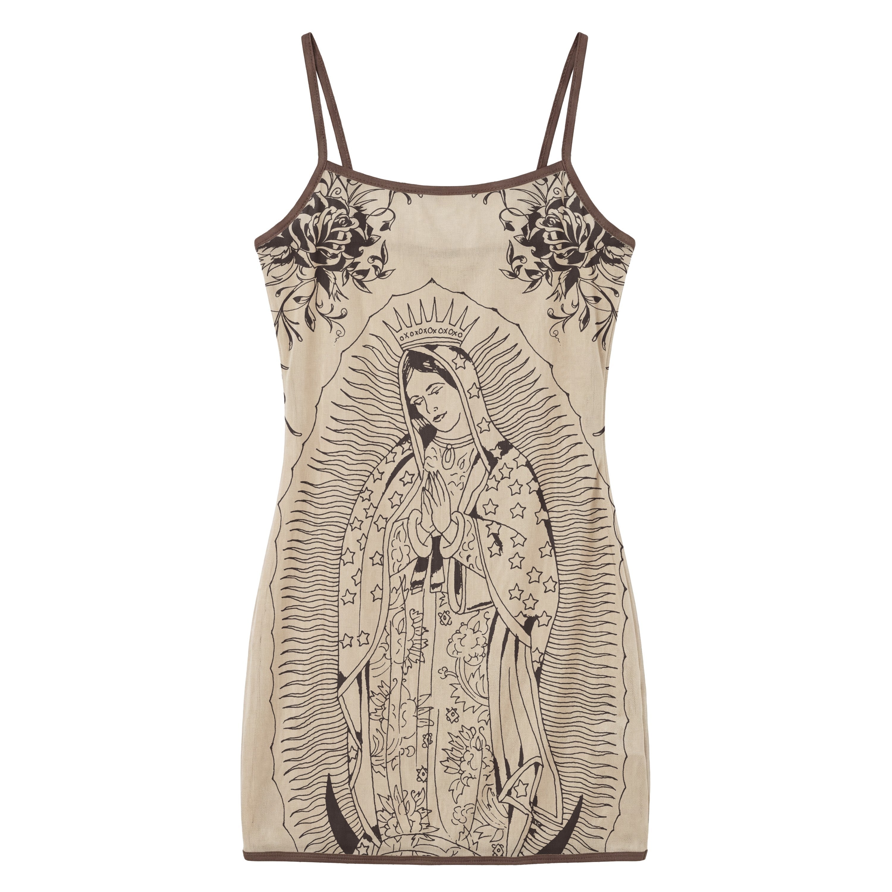Vestido Tule Santa Maria Tattoo Dress - Bege/Preto