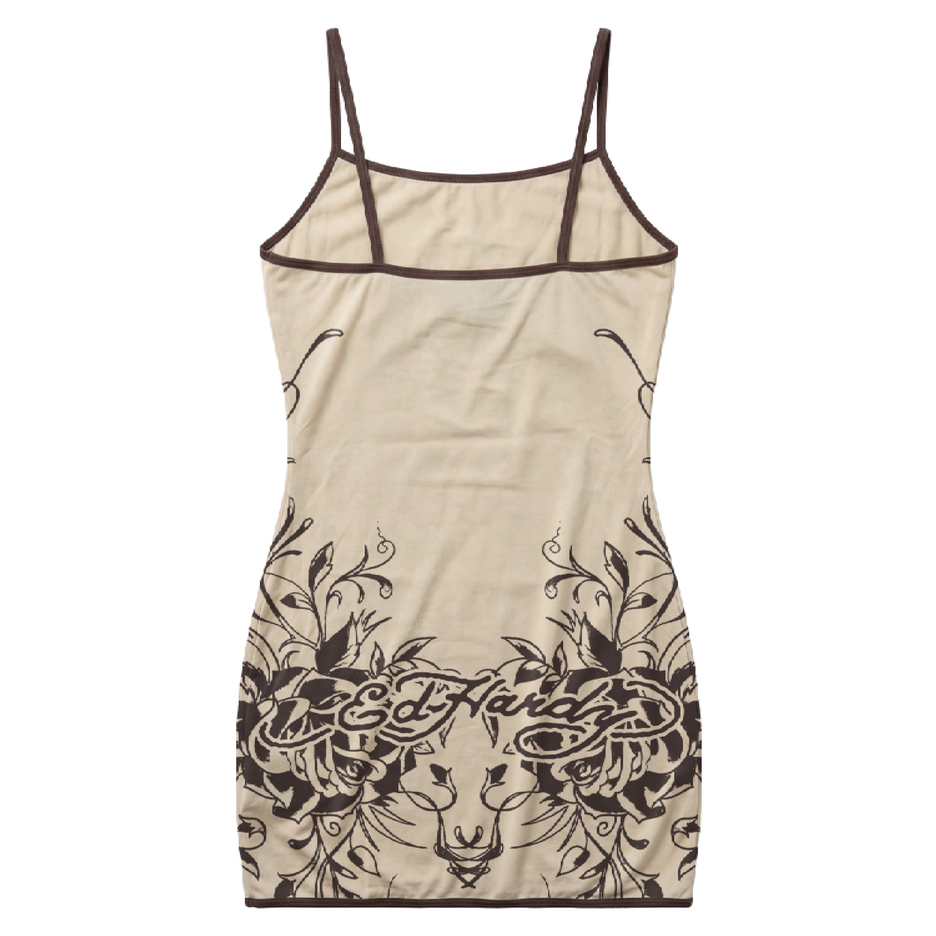 Vestido Tule Santa Maria Tattoo Dress - Bege/Preto