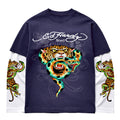 Camiseta Manga Longa Azul "Onça" DROP BRASIL