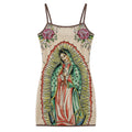 Vestido Tule Santa Maria Tattoo Dress - Bege/Colorido
