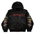 Moletom Zip Up Preto "By Matuê" Ed Hardy x Matuê