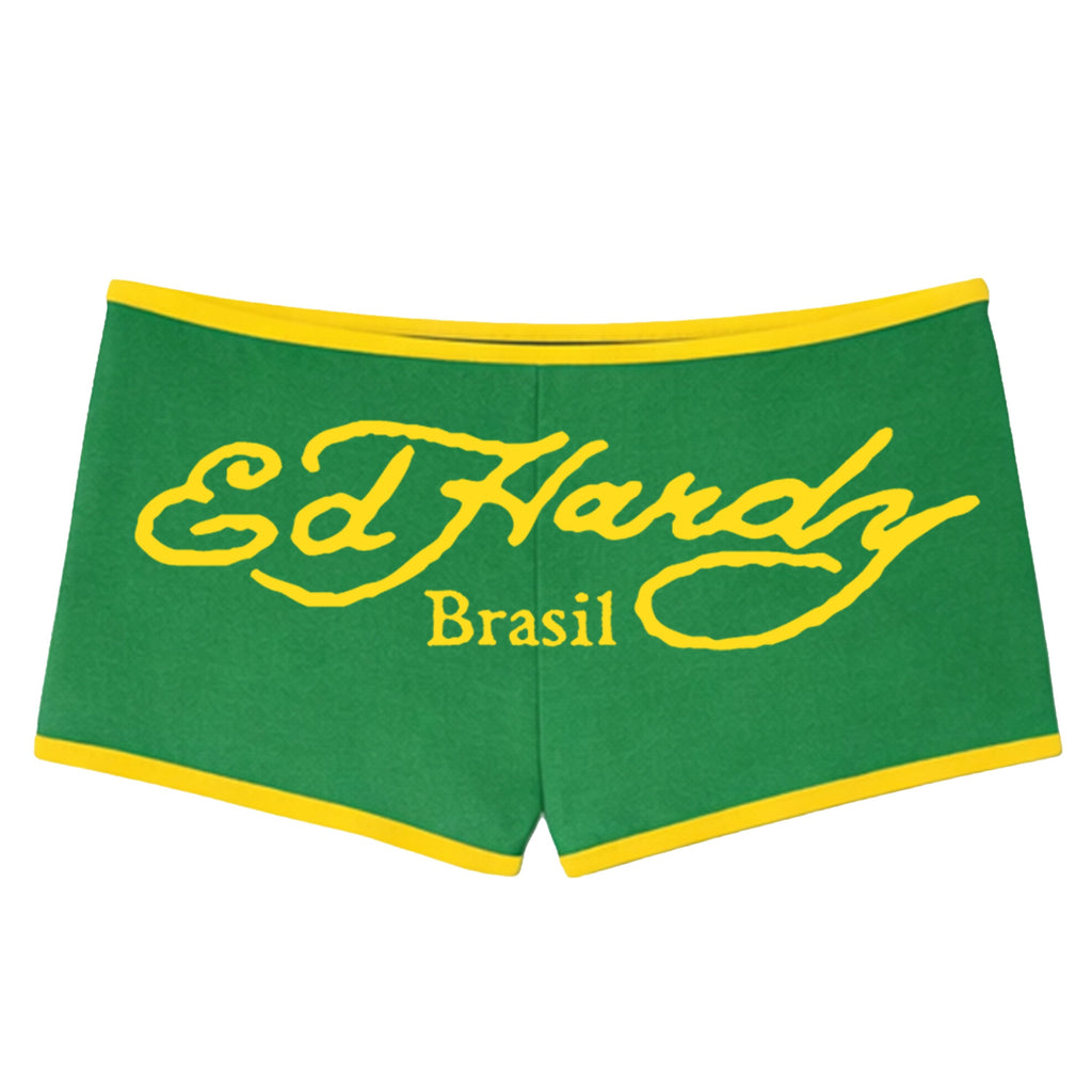 Mini Short "Born in Brasil" Verde