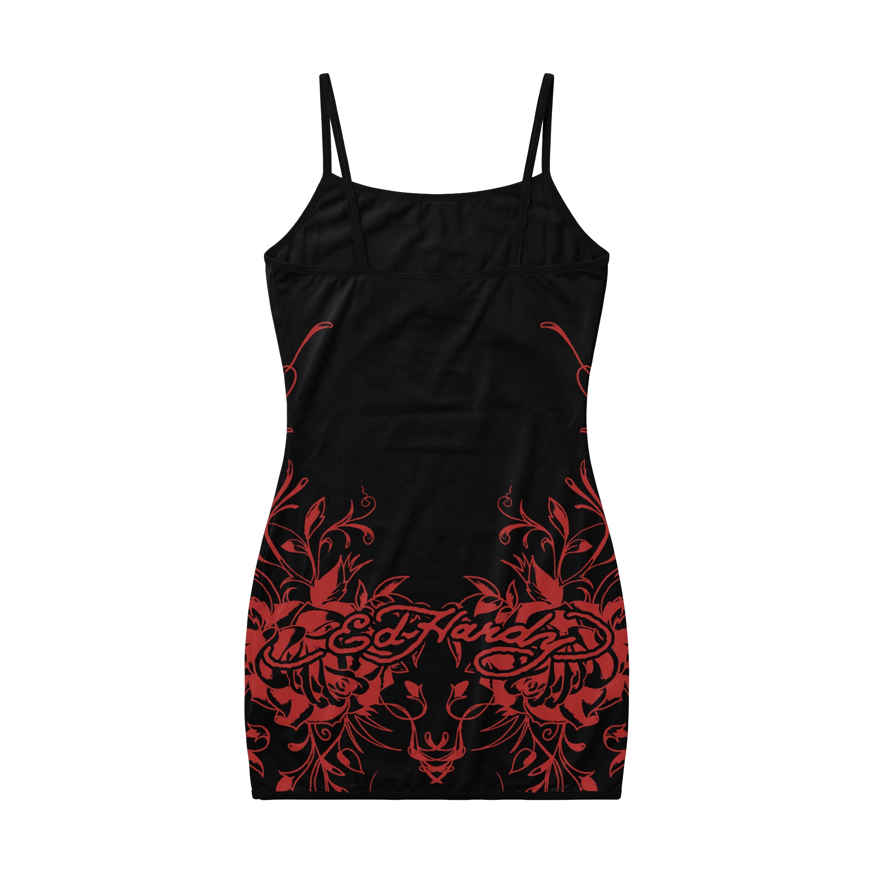 Vestido Tule Santa Maria Tattoo Dress - Preto/Vermelho