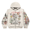 Moletom Zip Up Off White "Fortal" Ed Hardy x Matuê