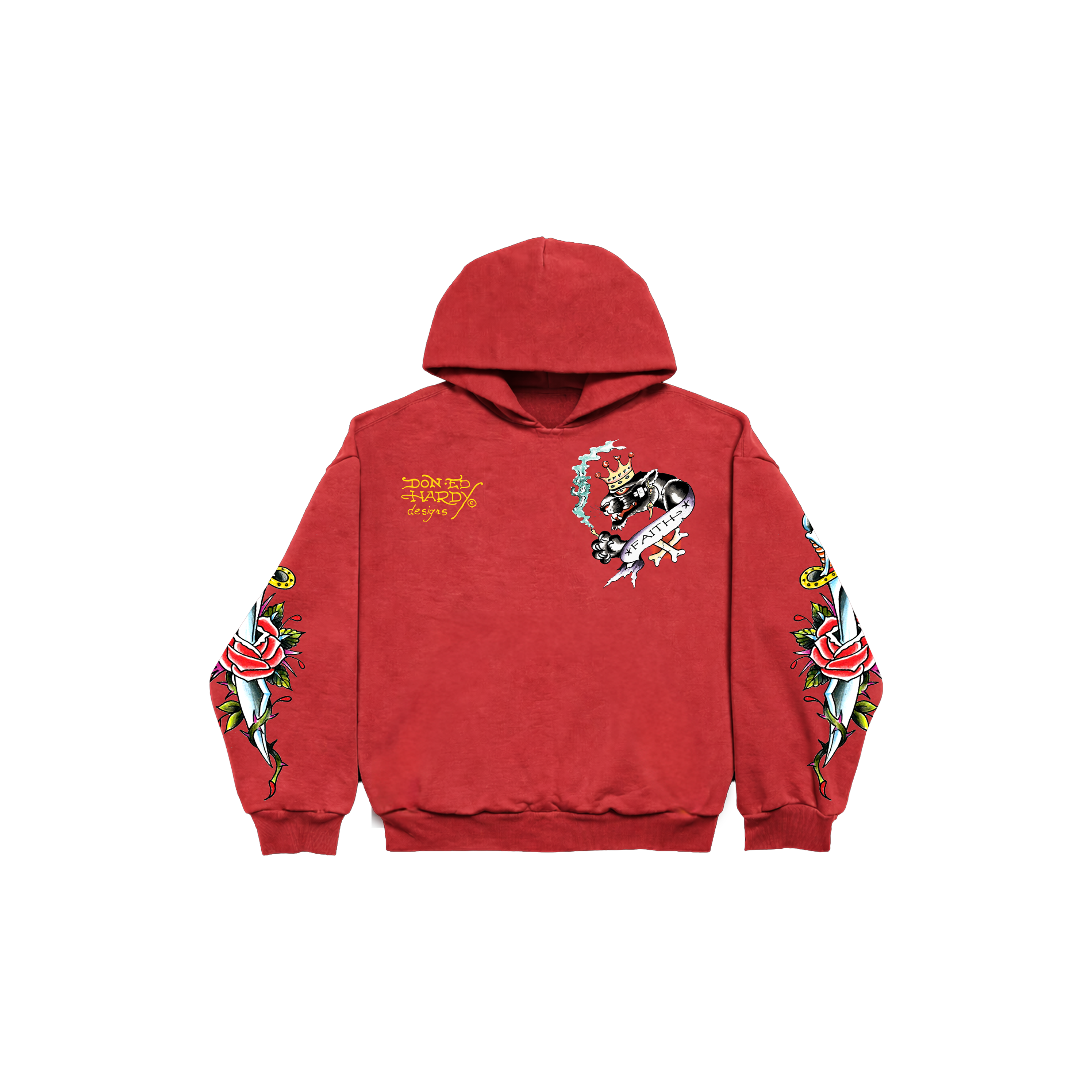 Blusa de Moletom com Capuz Vermelho